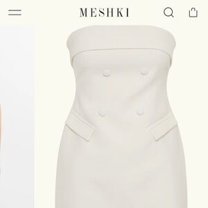 Meshki Abbie White Dress